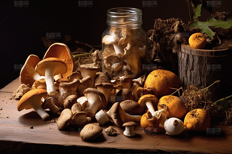 牛肝菌食材新鲜摄影图
