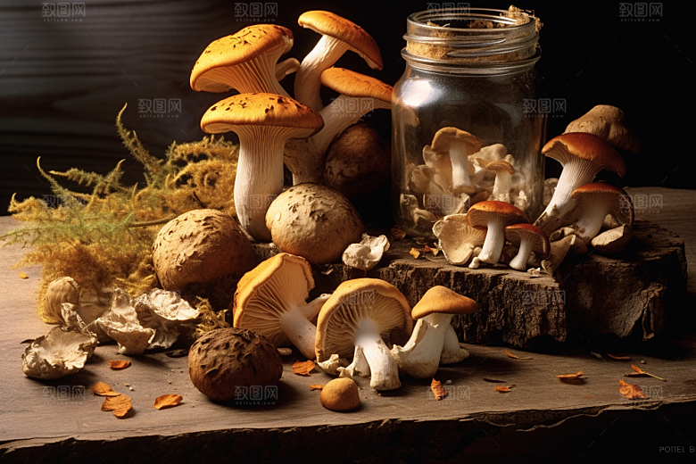 牛肝菌食材高清摄影图