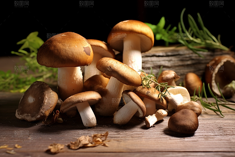 牛肝菌菌菇美食摄影图