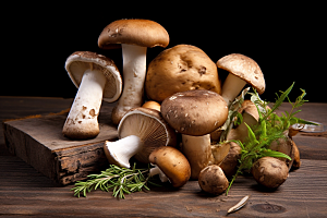 牛肝菌蘑菇新鲜摄影图