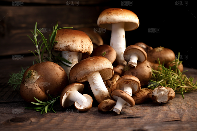 牛肝菌山林美食摄影图