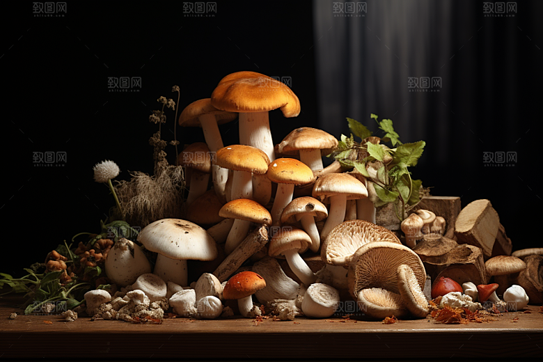 牛肝菌菌菇云南摄影图