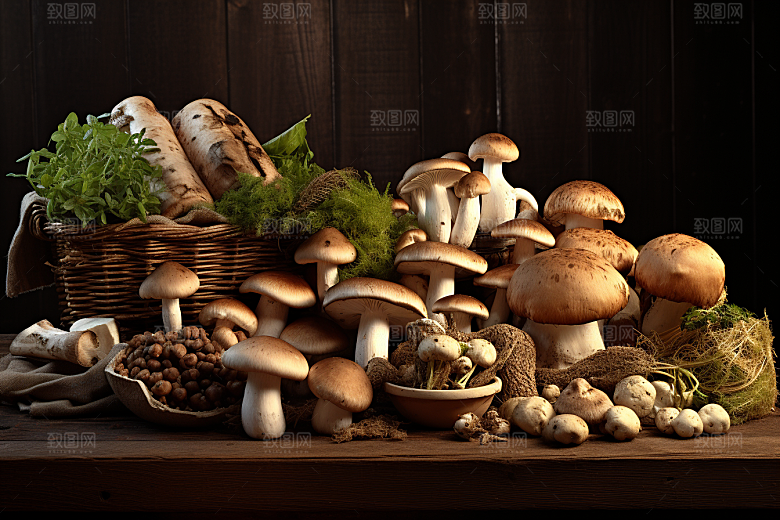 牛肝菌菌子高清摄影图