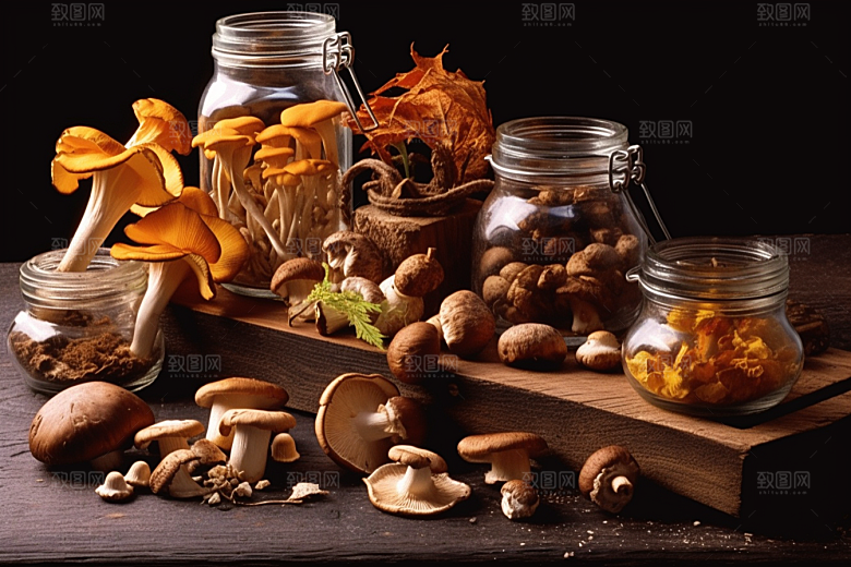 牛肝菌菌子食材摄影图