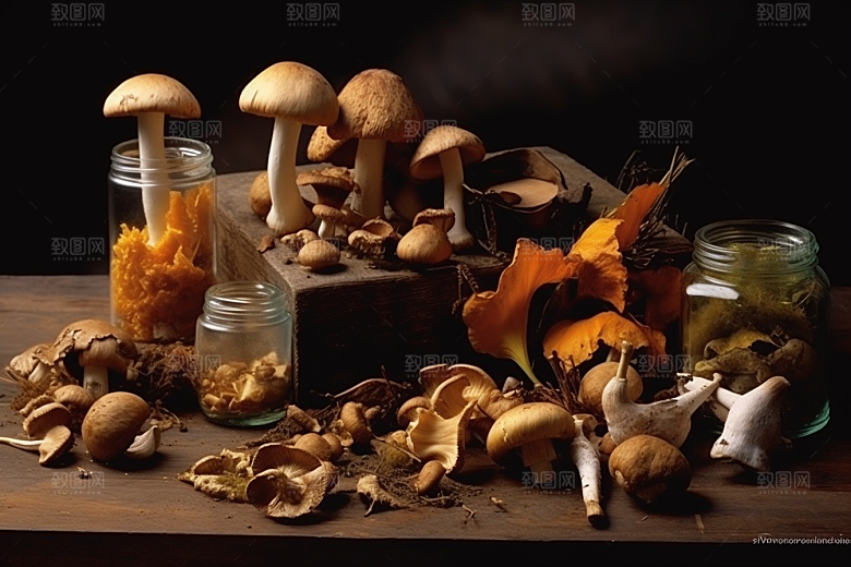 牛肝菌高清美味摄影图