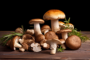 牛肝菌山林新鲜摄影图