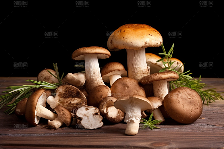 牛肝菌山林新鲜摄影图