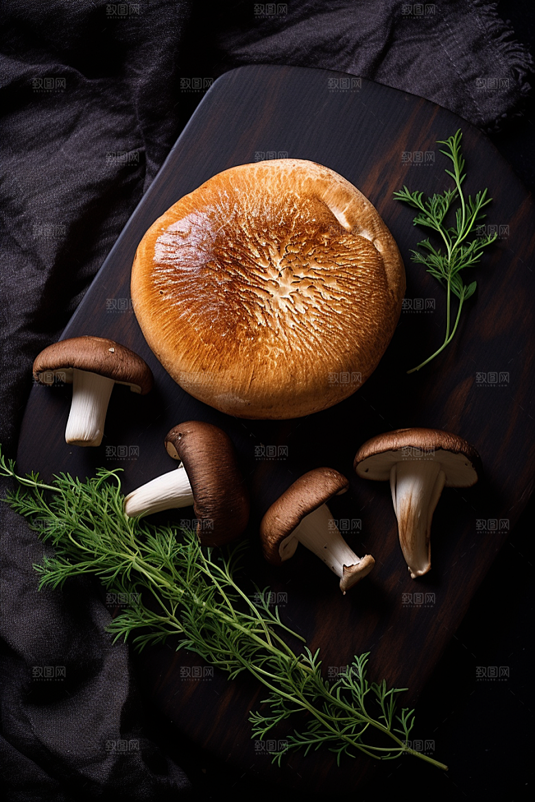 牛肝菌美食山林摄影图
