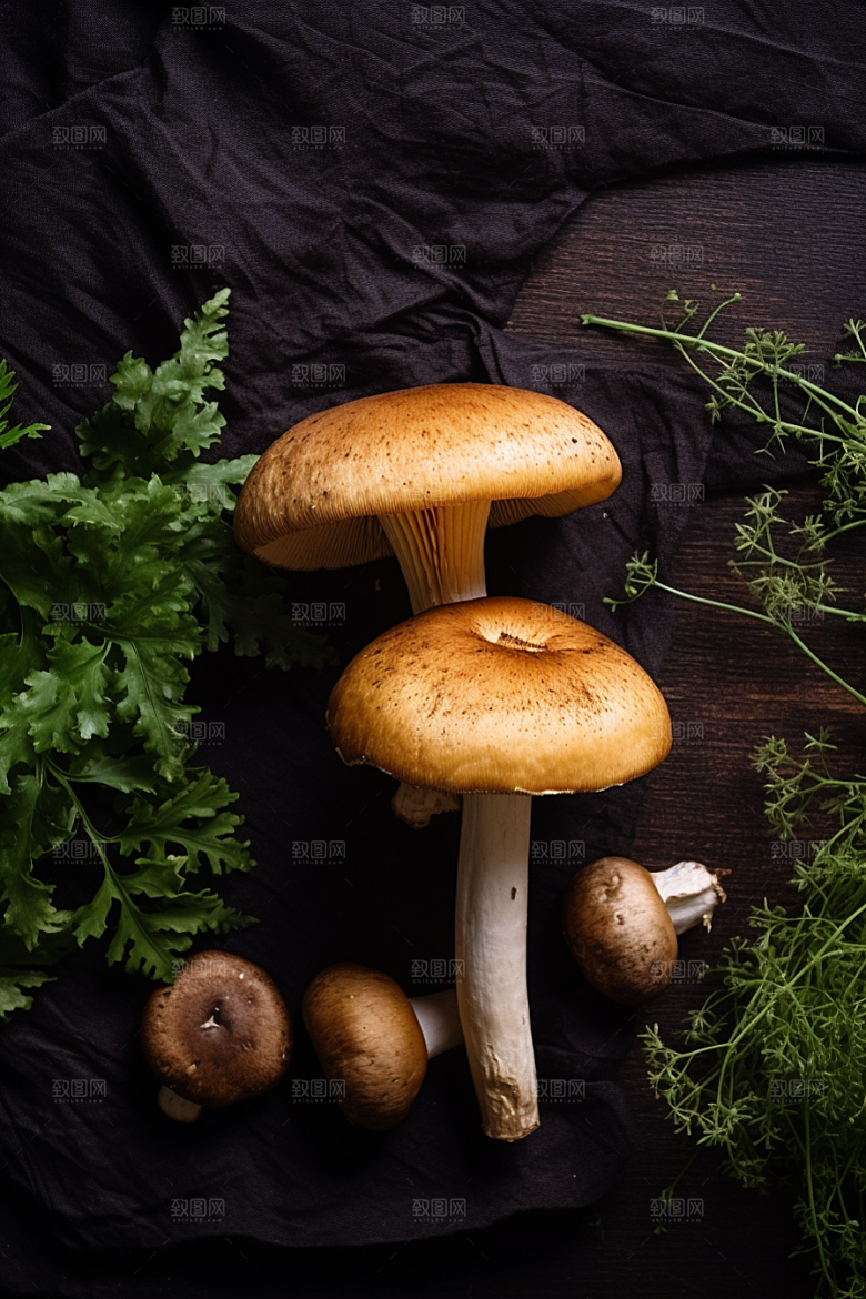 牛肝菌新鲜野味摄影图