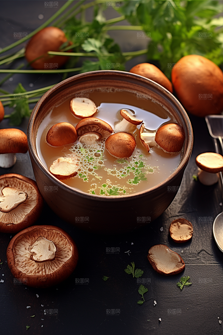 牛肝菌山林美食摄影图