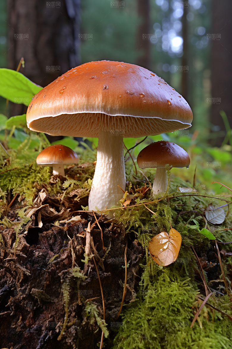 牛肝菌菌菇菌子摄影图