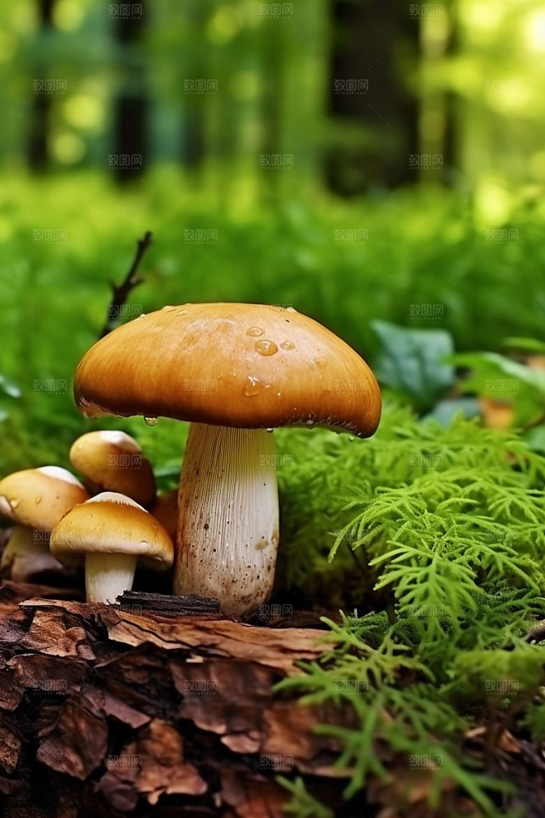 牛肝菌自然美味摄影图