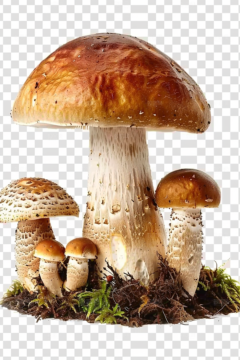 牛肝菌山林高清摄影图