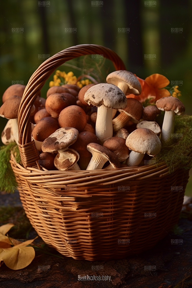牛肝菌山珍新鲜摄影图