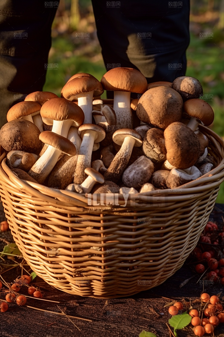 牛肝菌山珍美食摄影图