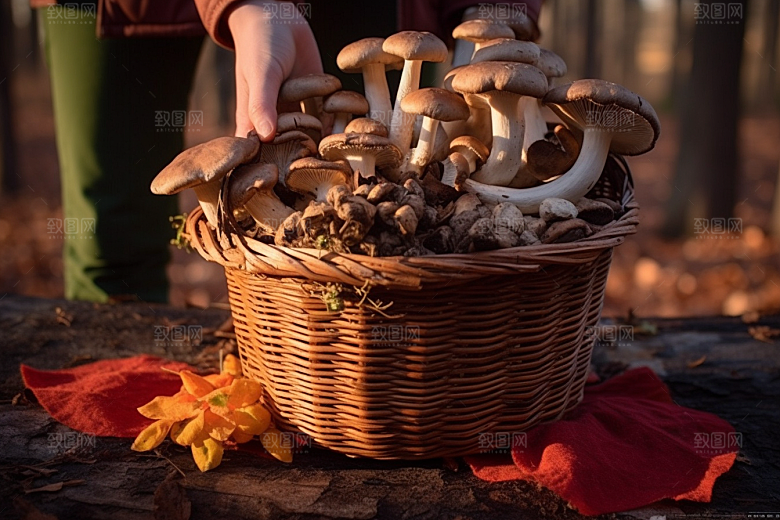 牛肝菌山珍美味摄影图