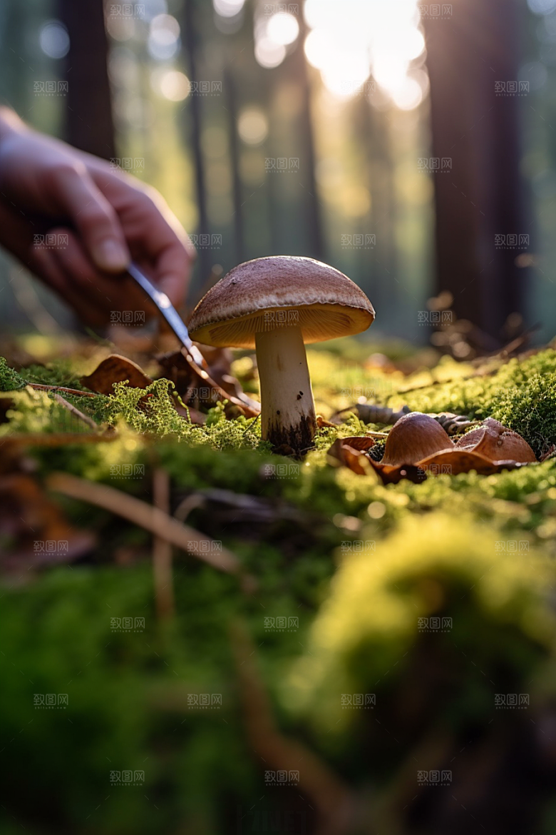 牛肝菌野味高清摄影图
