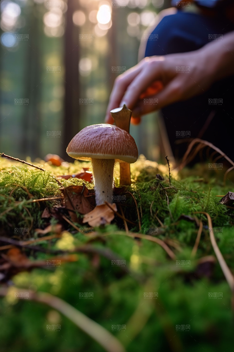 牛肝菌野味高清摄影图