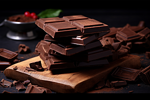 暖冬巧克力美味黑巧克力素材
