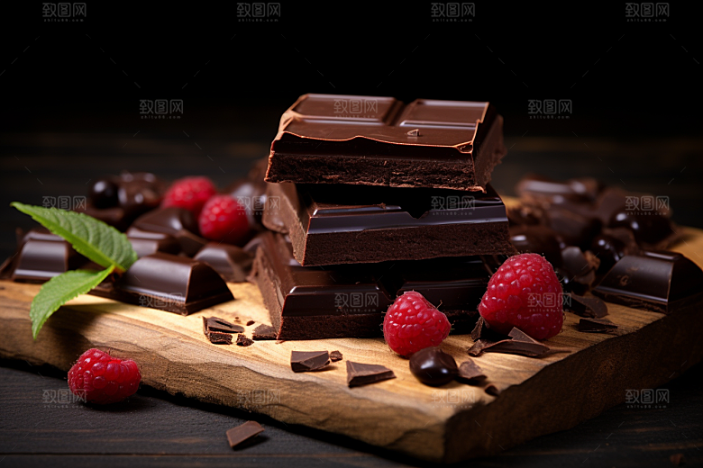 暖冬巧克力零食可可素材