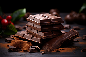 暖冬巧克力情人节黑巧克力素材