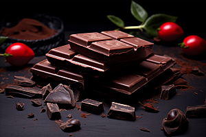 暖冬巧克力黑巧克力情人节素材