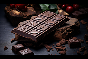 暖冬巧克力黑巧克力高清素材