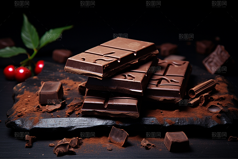 暖冬巧克力美食牛奶巧克力素材