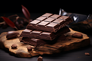 暖冬巧克力黑巧克力美食素材