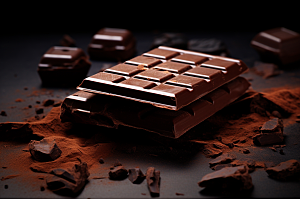 暖冬巧克力美食黑巧克力素材