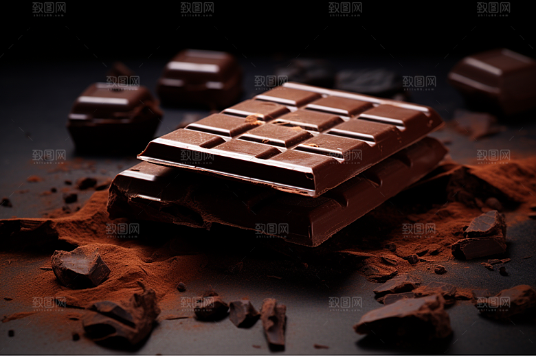 暖冬巧克力美食黑巧克力素材
