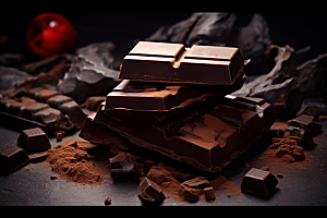 暖冬巧克力美食黑巧克力素材