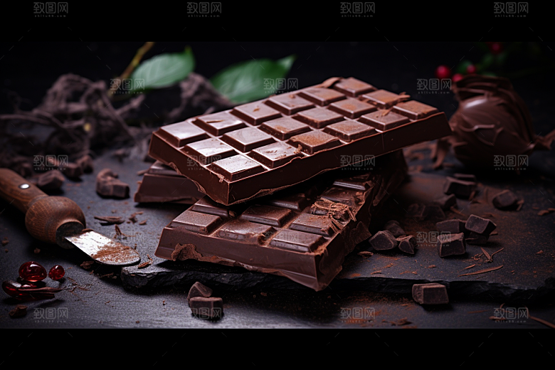 暖冬巧克力黑巧克力牛奶巧克力素材
