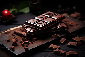 暖冬巧克力可可黑巧克力素材