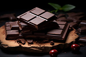 暖冬巧克力零食美食素材