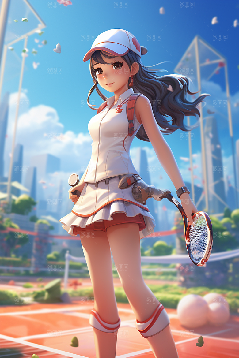 青少年运动青春3D模型