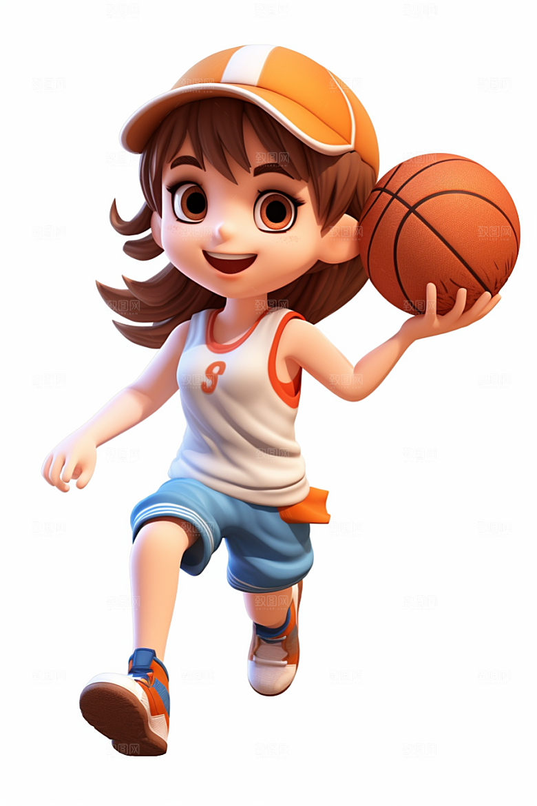 青少年运动3D高清模型