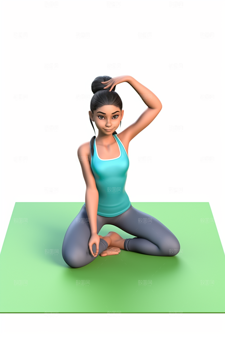 青少年运动青春3D模型
