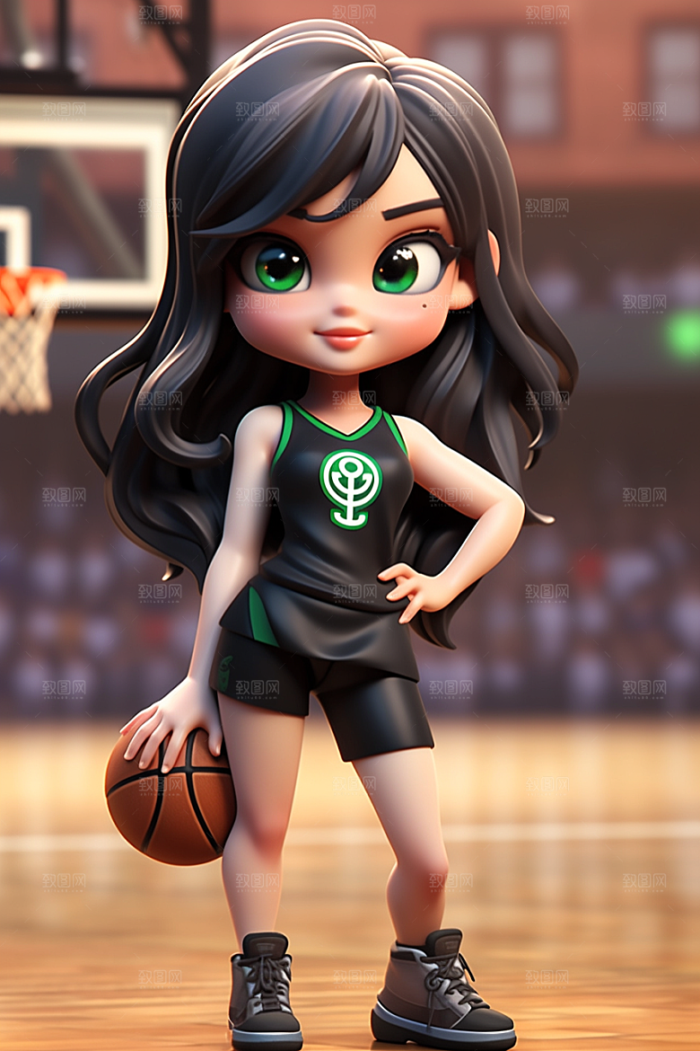 青少年运动3D高清模型