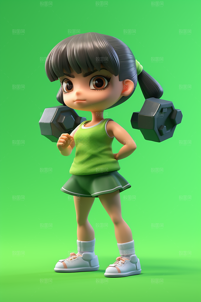 青少年运动高清立体模型