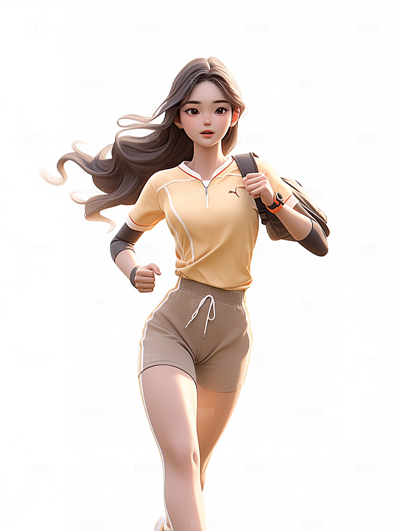 青少年运动人物形象模型