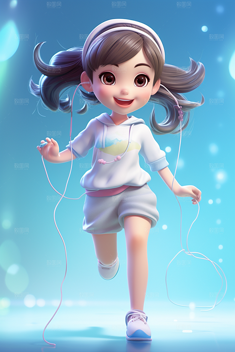 青少年运动3D青春模型