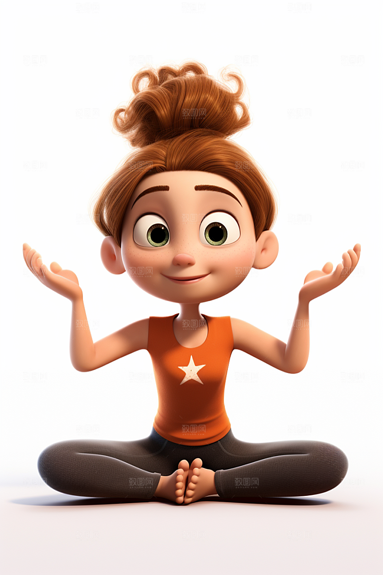 青少年运动3D人物模型