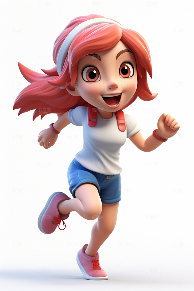 青少年运动3D体育模型