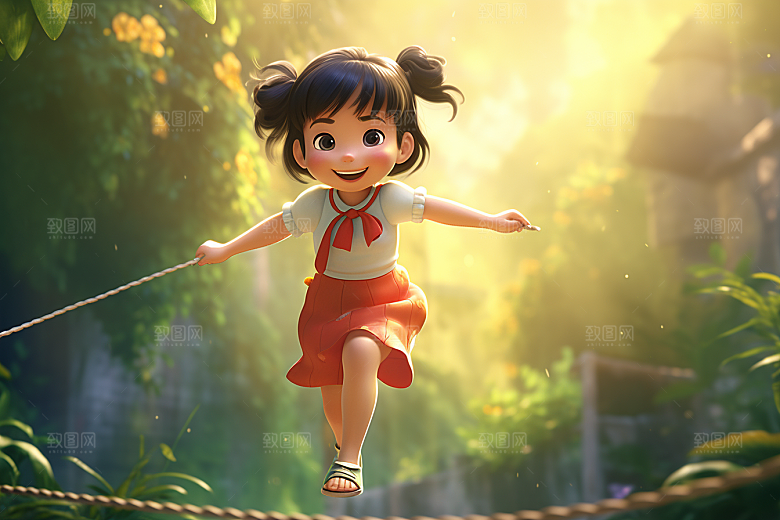 青少年运动3D立体模型