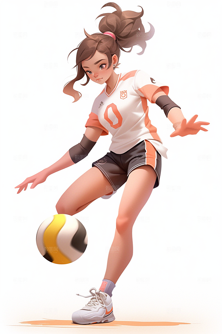 青少年运动高清3D模型