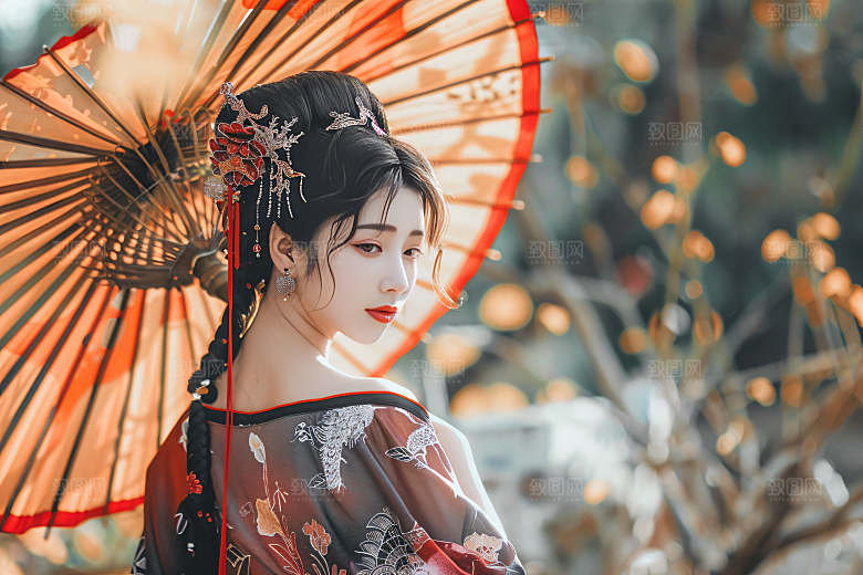 女生旅游背影高清旅游素材