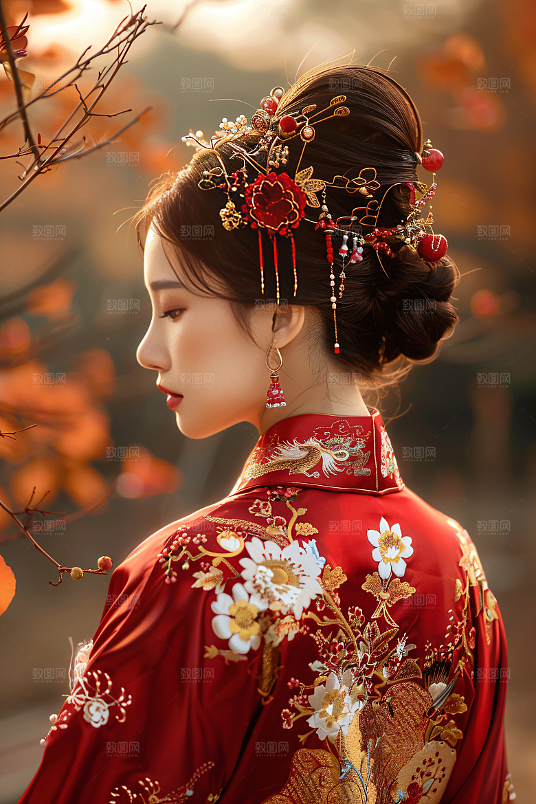 女生旅游背影高清自然素材