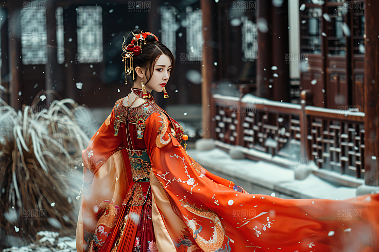 女生旅游背影旅游美女素材