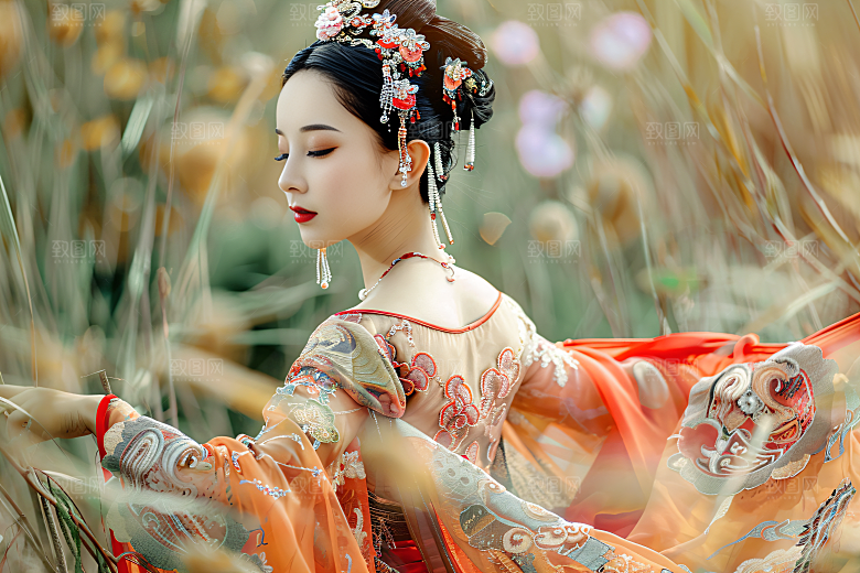 女生旅游背影旅行节假日素材